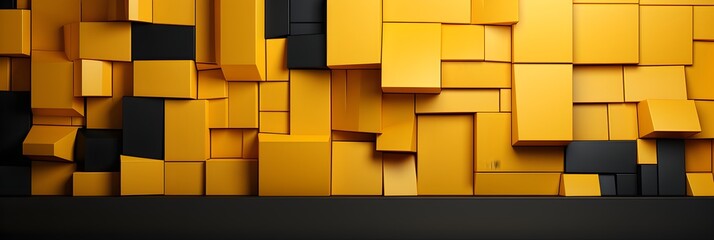 Canvas Print - Bright multicolored wall with a line along the edge from right to left, in the style of dark gold and light black, minimalist abstract compositions, flawless geometry, dark yellow and light brown.