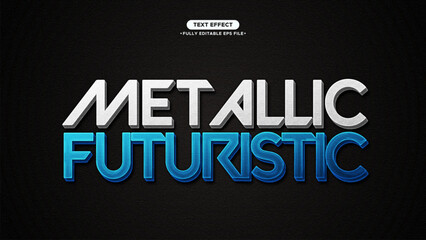 Wall Mural - metallic and futuristic vector text effect with texture. font and text can be change