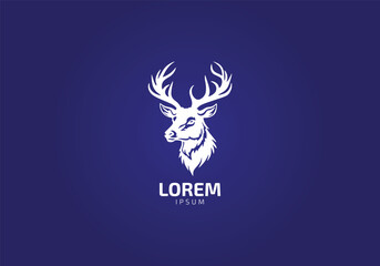 Poster - Deer Logo, Simple Vector of Deer, Great for your Hunting Logo, Deer Logo icon vector