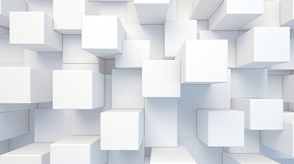 Wall Mural - White square polygon background