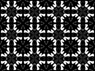 Canvas Print - black and white seamless pattern