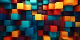 Fototapeta  - geometric colorful 3d shape pattern background