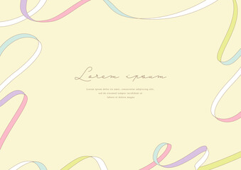 Wall Mural - Cute ribbon vector design frame	