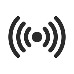 Wall Mural - wireless network signal black symbol icon vector illustration