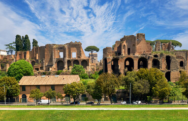 Wall Mural - View on The Circus Maximus on a sunny day. Rome, Italy