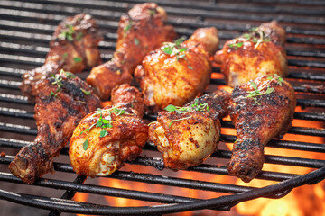 Roasted chicken leg marinated with honey and spices.