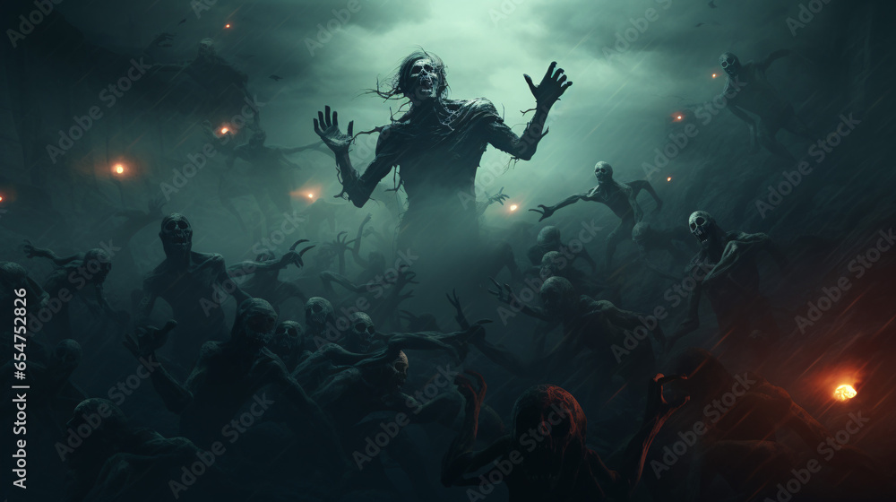 Dark Zombie, a chilling and horrifying undead creature