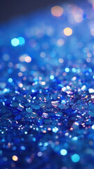 Wall Mural - Blue glitter particles abstract background