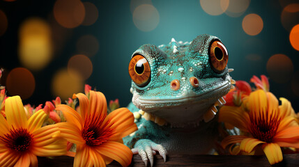 Sticker - red eyed tree frog HD 8K wallpaper Stock Photographic Image