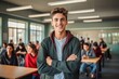 © Salsabila Ariadina - portrait of young man in school class with casual outfit