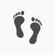 © Ruxsare - foot print icon vector. barefoot print, footprint, newborn, feet symbol sign