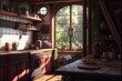interior of a small elfs house with a little kitchen winter no windowsnatural lighting shot on Canon EF 85mm f11 USM Prime Lens closeup ISO 100 