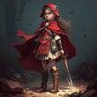 little red riding hood arena warrior full body young girl gladiator old clothing rock arena ar 23 