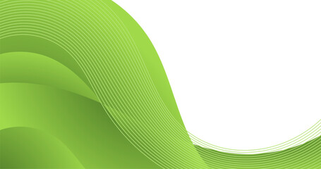 Wall Mural - abstract green curve background for business