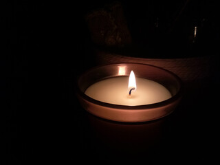 candle light in the night