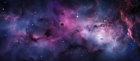 Wall Mural - panoramic view of outer space universe with nebula stars and galaxy