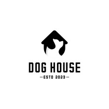Dog House Logo Vector On White Background