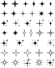 Retro Sparkle Stars Mid Century Modern Twinkle Star Clip Art Bundle Star Icons Celestial Vector Atomic Starburst MCM Shapes Set Atomic Age Space Age Y2K 1950s 1960s Vintage Scrapbooking