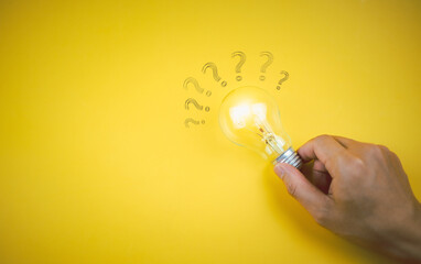 Search for inspiration, innovation, creativity, simulated thinking, answers, thinking characteristics, and symbols of the smart light bulb...