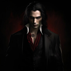 Wall Mural - portrait of a male vampire