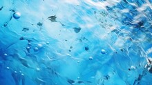 Blue Water Caustics Background Seen From Above