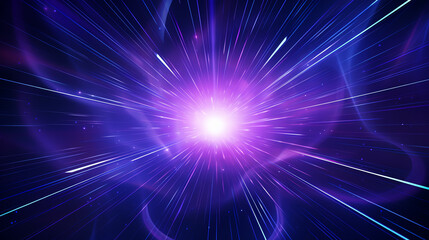 A vibrant purple star burst on a dramatic black backdrop