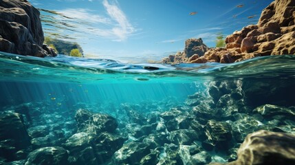 Poster - Surface of open ocean UHD wallpaper Stock Photographic Image