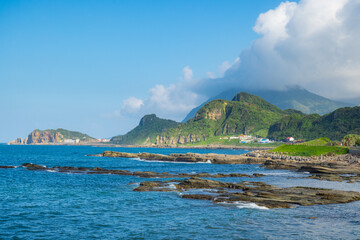 Sticker - Beautiful seaside in badouzi of Keelung in Taiwan