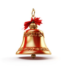 Christmas Bell Isolated On White Background