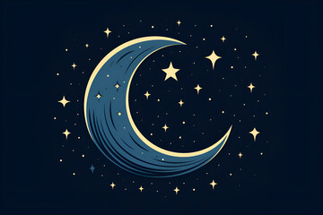 Wall Mural - moon and stars