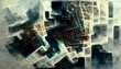hidden algorithm of a city regarding all of its complexity aerial map view layers superposition urban paradigms shifts 12k 