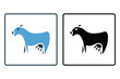 Cow Icon. Icon related to Farming And Farm. Suitable for web site design, app, user interfaces. Solid icon style. Simple vector design editable