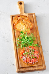 Canvas Print - Portion of salmon tartare