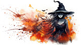 halloween witch, art background