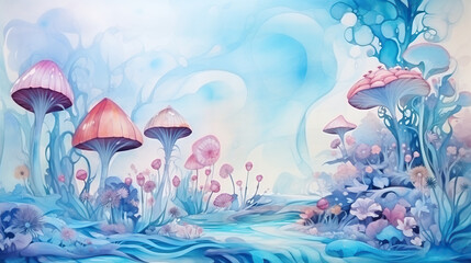 Wall Mural - Fantasy landscape. sketch art for artist creativity and inspiration.