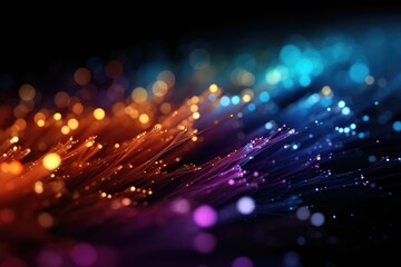 Wall Mural - fiber optic light transfer futuristic background. cyberspace and background. generative ai