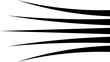 Black speed lines, motion lines. PNG with transparent background