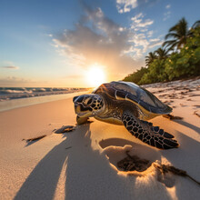 Turtle On The Beach
