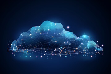 Cloud computing storage technology background digital data services innovation concept