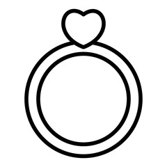 Wall Mural - Outline Love Ring icon