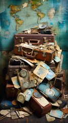 Travel inspiration. passports and luggage