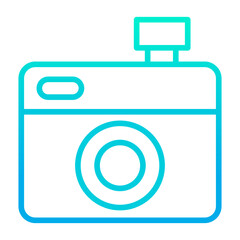 Wall Mural - Outline gradient Camera icon