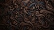 Abstract Background of intricate Patterns in dark brown Colors. Antique Wallpaper