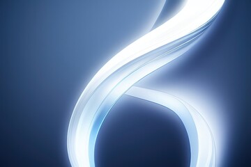 Wall Mural - Abstract illuminated 3d curvy shape background.