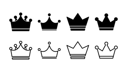 Wall Mural - Crown Icon vector. Crown symbol for web site design,