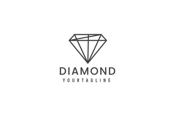 Sticker - diamond logo vector icon illustration