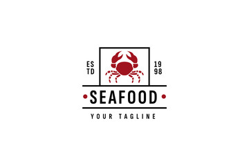 Canvas Print - seafood logo vector icon illustration