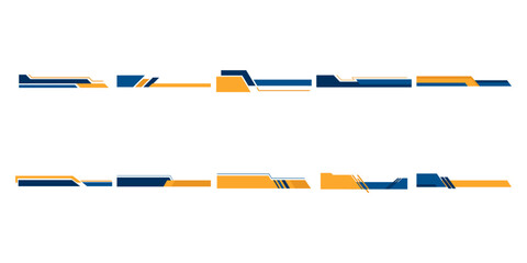 geometric footer business set