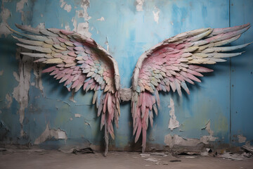 Wall Mural - Pastel Graffiti Wings