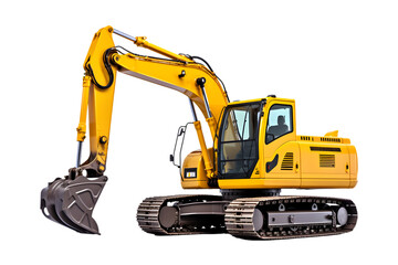 Wall Mural - Excavator isolated on a transparent background